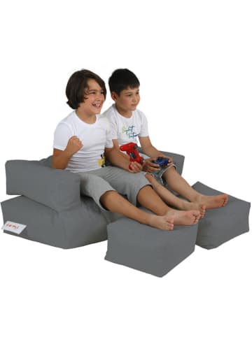 Evila 3tlg. Kinder-Sitzsack-Set in Grau