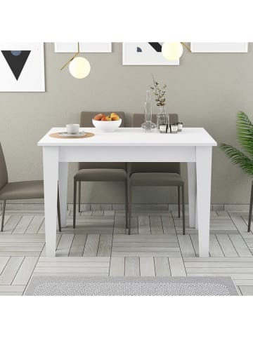 Evila Küchentisch in Weiß - (B)110 x (H)75 x (T)72 cm
