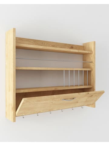 Evila Küchenregal "Knott" in Eiche - (B)85 x (H)65 x (T)15 cm