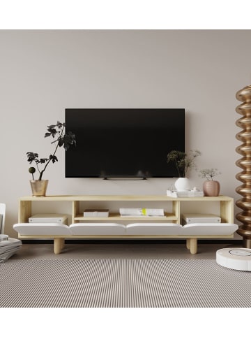 Evila TV Stand in Weiß - (B)180 cm - (H)48 cm - (T)29,8 cm