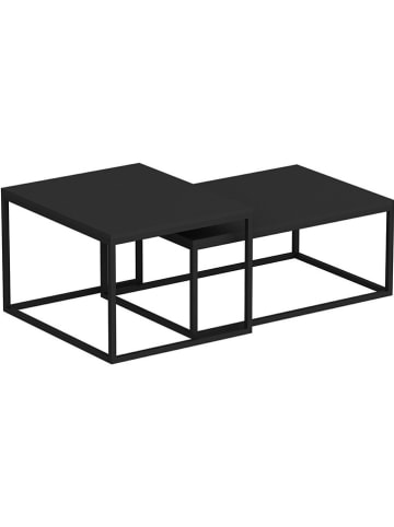 Evila 2-delige set: bijzettafels "Leka" zwart