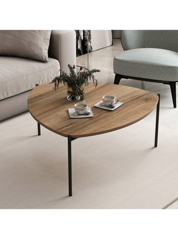 Evila Couchtisch "Lenny" in Walnuss - (B)90 x (H)40 x (T)89 cm