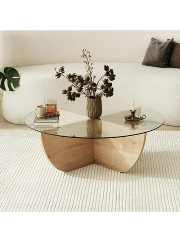 Evila Salontafel lichtbruin - (H)30 x Ø 90 cm