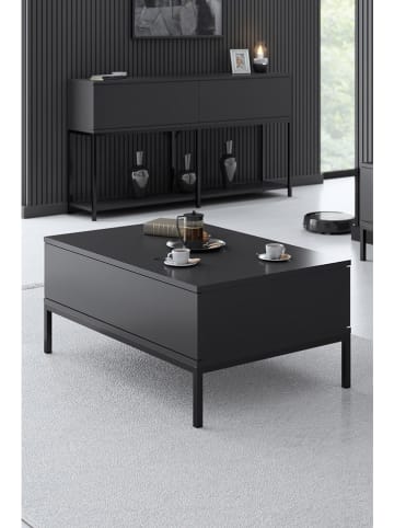 Evila Ława "Lord" w kolorze antracytowo-czarnym - 90 x 40 x 60 cm