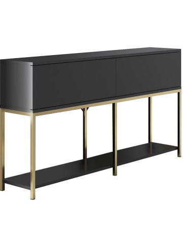 Evila Sideboard "Lord" antraciet/goudkleurig- (B)150 x (H)80 x (D)30 cm