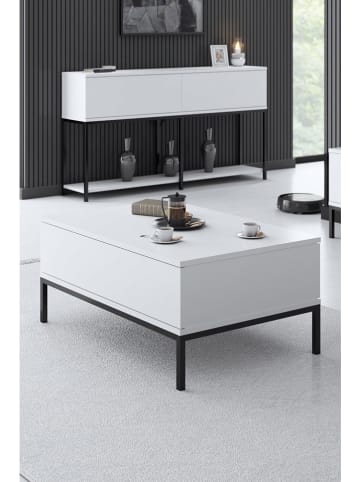 Evila Salontafel "Lord" wit/zwart - (B)90 x (H)40 x (D)60 cm