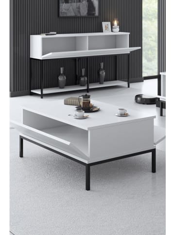 Evila Salontafel "Lord" wit/zwart - (B)90 x (H)40 x (D)60 cm