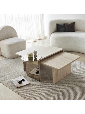 Evila Stoliki (2 szt.) "Luna" w kolorze jasnobrązowym