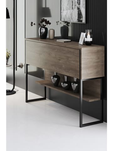 Evila Sideboard "Luxe" bruin/zwart - (B)120 x (H)80 x (D)30 cm