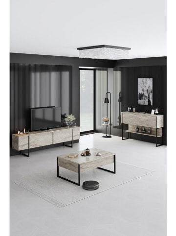 Evila Konsola "Luxe" w kolorze beżowo-czarnym - 120 x 80 x 30 cm