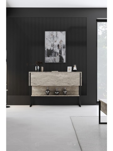 Evila Konsola "Luxe" w kolorze beżowo-czarnym - 120 x 80 x 30 cm
