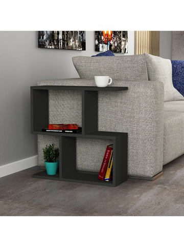 Evila Beistelltisch "Mania" in Anthrazit - (B)60 x (H)60 x (T)20 cm