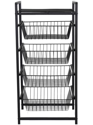 Evila Keukenkast "Merlin" zwart - (B)41 x (H)83,5 x (D)31,5 cm