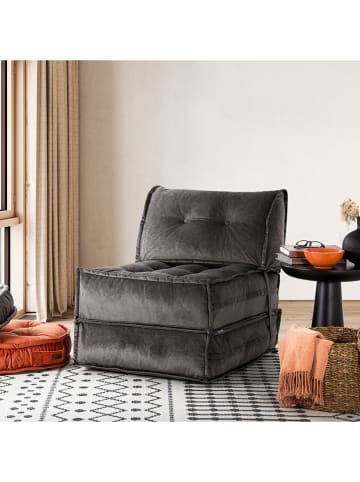 Evila Slaapbank "Mocca" antraciet - (B)65 x (H)78 x (D)78 cm