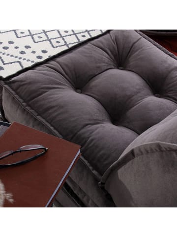 Evila Fotel "Mocca" w kolorze antracytowym z funkcją leżanki - 65 x 78 x 78 cm