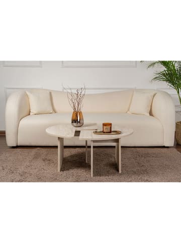 Evila Ława "Moira" w kolorze beżowym - wys. 41 x Ø 90 cm