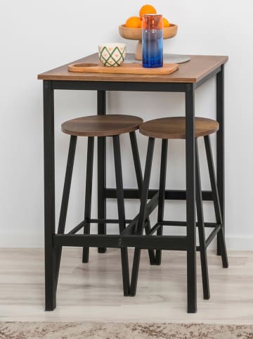 Evila Barhocker "Mola" in Schwarz - (B)32 x (H)62 x (T)32 cm