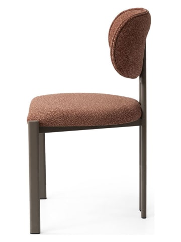 Evila 2-delige set: eetkamerstoelen "Muriz" rood - (B)43 x (H)83 x (D)47,5 cm