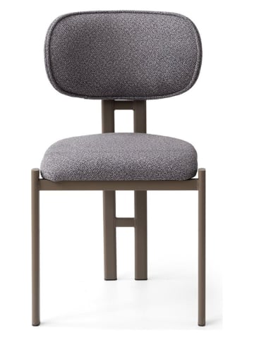 Evila 2-delige set: eetkamerstoelen "Muriz" donkergrijs - (B)43 x (H)83 x (D)47,5 cm