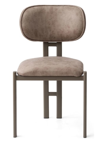 Evila 2er-Set: Esszimmerstühle "Muriz" in Beige - (B)43 x (H)83 x (T)47,5 cm