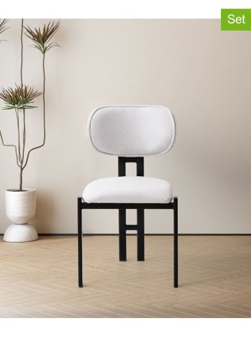 Evila 2er-Set: Esszimmerstühle "Muriz" in Weiß - (B)43 x (H)83 x (T)47,5 cm