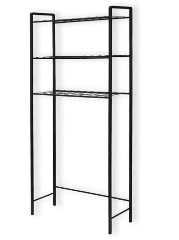 Evila Waschmaschinen-Regal "Nigel" in Schwarz - (B)68 x (H)150 x (T)24 cm