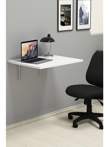 Evila Wandtisch "Nur" in Weiß - (B)60 x (H)1,8 x (T)50 cm