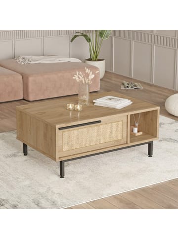 Evila Salontafel lichtbruin - (B)90 x (H)37,6 x (D)60 cm