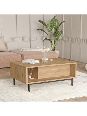 Evila Salontafel lichtbruin - (B)90 x (H)37,6 x (D)60 cm