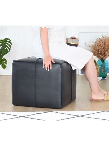 Evila Puf w kolorze granatowym - 52 x 44 x 52 cm