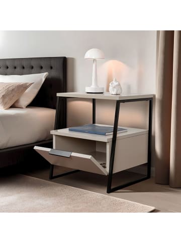 Evila Nachtkastje "Pal" beige - (B)45 x (H)50 x (D)40 cm