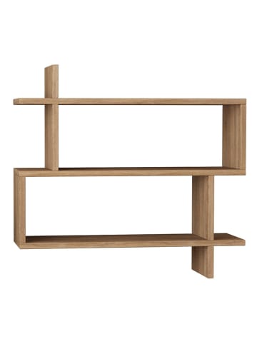 Evila Wandregal "Paralel" in Hellbraun - (B)70 x (H)65,5 x (T)22 cm