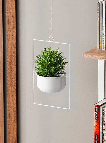 Evila Blumentopf "Parapet" in Weiß - (H)40 x Ø 17 cm