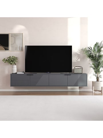Evila TV-meubel antraciet - (B)180 cm - (H)30 cm - (D)30 cm