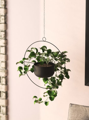 Evila Bloempot "Payanda" zwart - (H)40 x Ø 17 cm