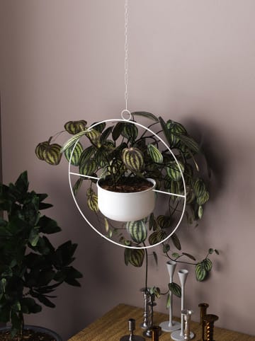 Evila Bloempot "Payanda" wit - (H)40 x Ø 17 cm