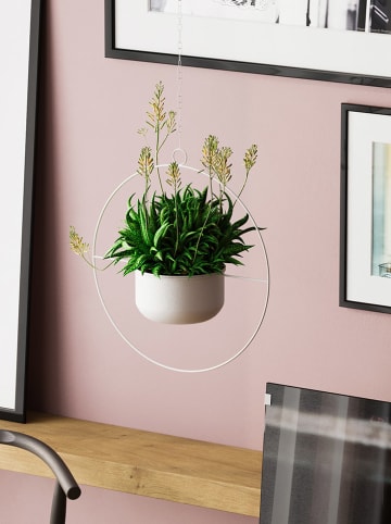 Evila Bloempot "Payanda" wit - (H)40 x Ø 17 cm