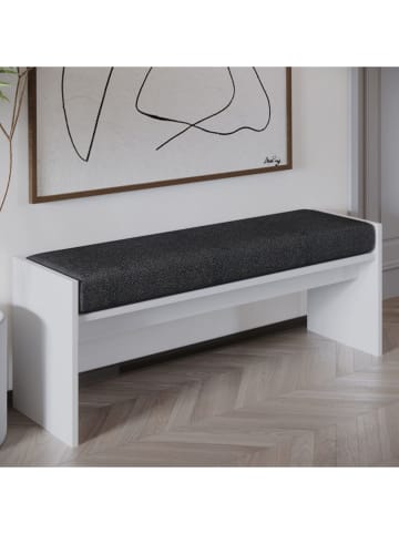 Evila Bank "Pearl" zwart/wit - (B)120 x (H)45 x (D)35 cm