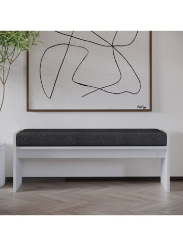 Evila Bank "Pearl" zwart/wit - (B)120 x (H)45 x (D)35 cm