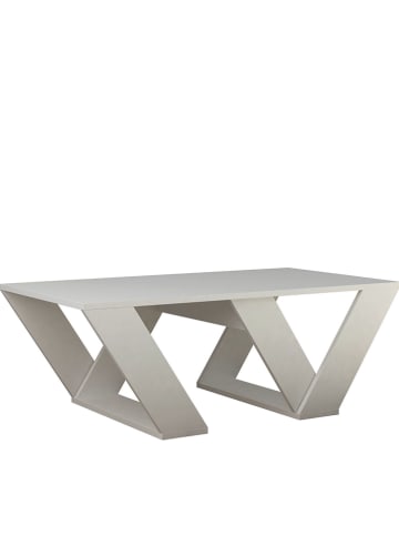 Evila Couchtisch "Pipra" in Weiß - (B)110 x (H)40 x (T)60 cm