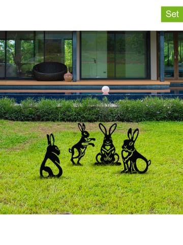 Evila 4-delige set: decoratieve figuren zwart