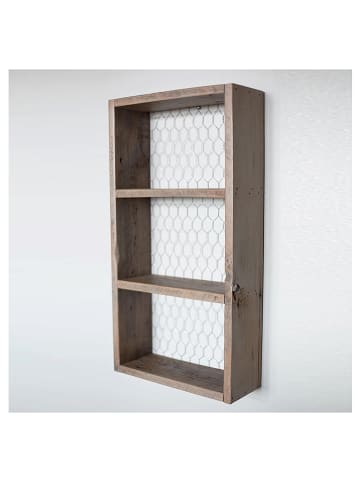 Evila Wandmeubel "Raf" walnootkleurig - (B)30 x (H)60 x (D)9 cm