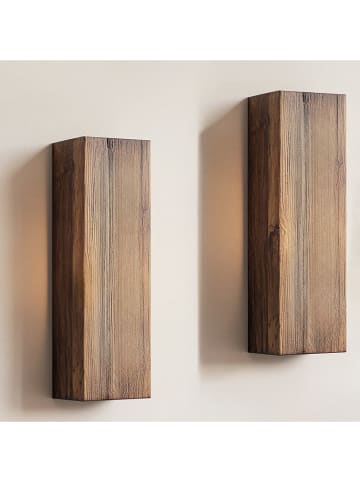 Evila Doniczki (2 szt.) w kolorze brązowym - 25 x 8 x 6 cm