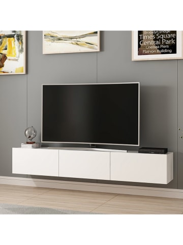 Evila TV-meubel "Rigel" wit - (B)180 x (H)30 x (D)32 cm