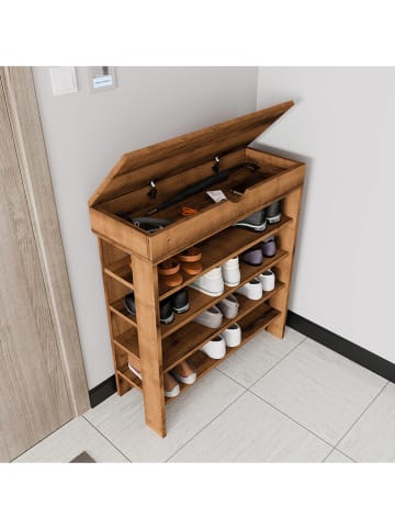 Evila Schoenenkast "Royal" lichtbruin - (B)80 x (H)90 x (D)30 cm