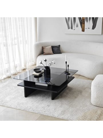 Evila Salontafel "Saga Square" zwart - (B)90 x (H)35 x (D)12 cm