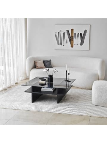 Evila Couchtisch ''Saga Square'' in Schwarz - (B)90 x (H)35 x (T)12 cm