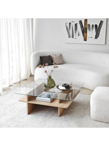 Evila Salontafel "Saga Square" lichtbruin - (B)90 x (H)35 x (D)12 cm