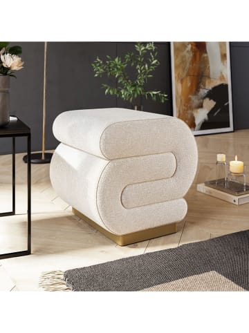 Evila Poef "Sally" crème - (B)40 x (H)42 x (D)42 cm
