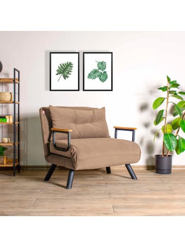 Evila Slaapbank "Sando" lichtbruin - (B)60 x (H)78 x (D)78 cm